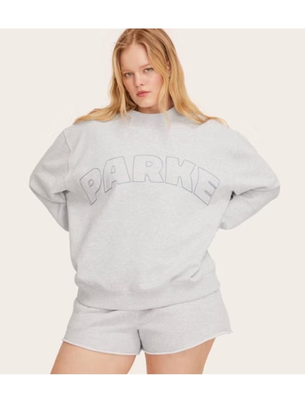 NWT Parke x Target Women's Mockneck Pullover Sweatshirt -
Heather Gray L/XL